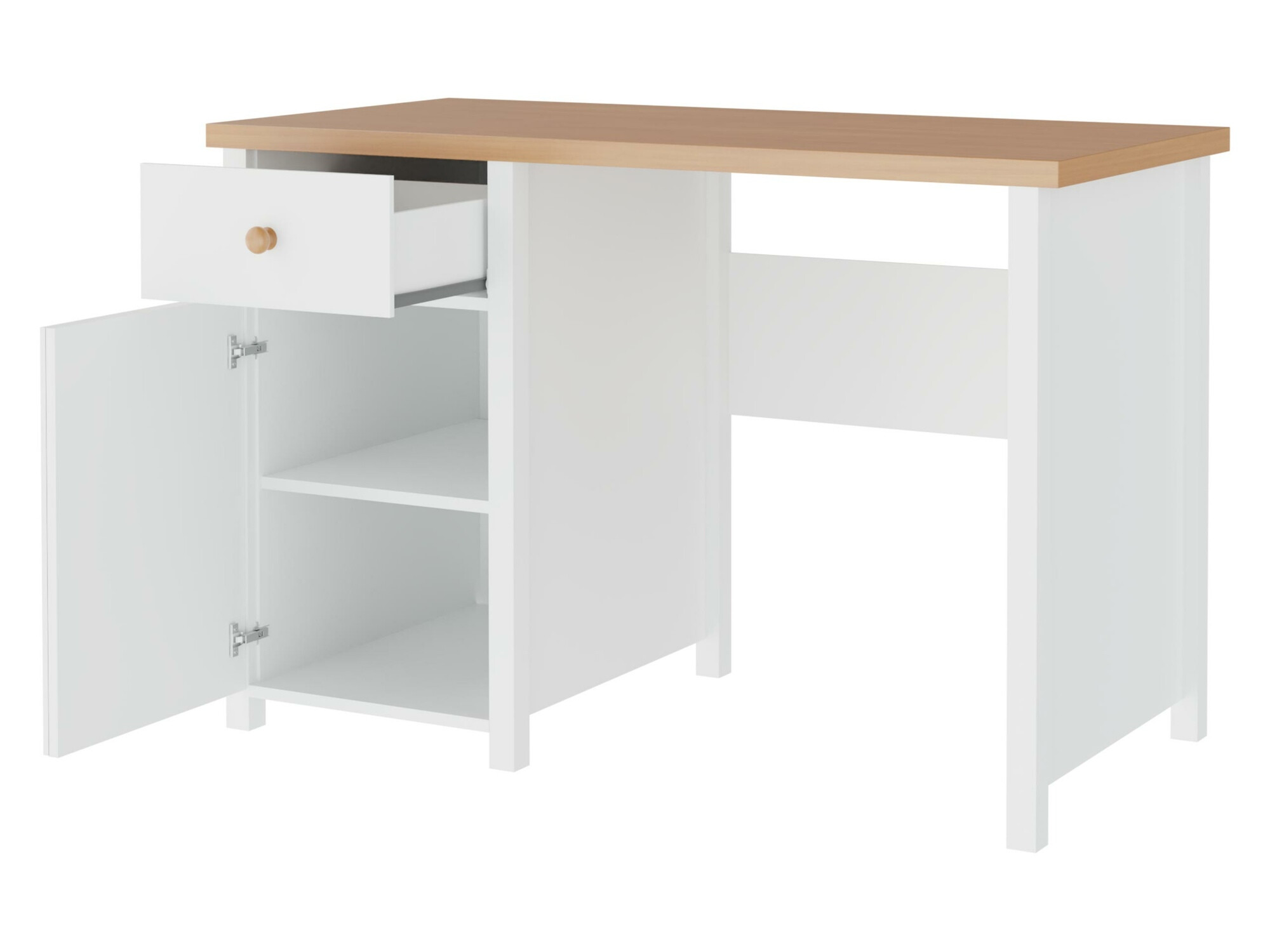 Desk Romelbo 139 (White + Oak)