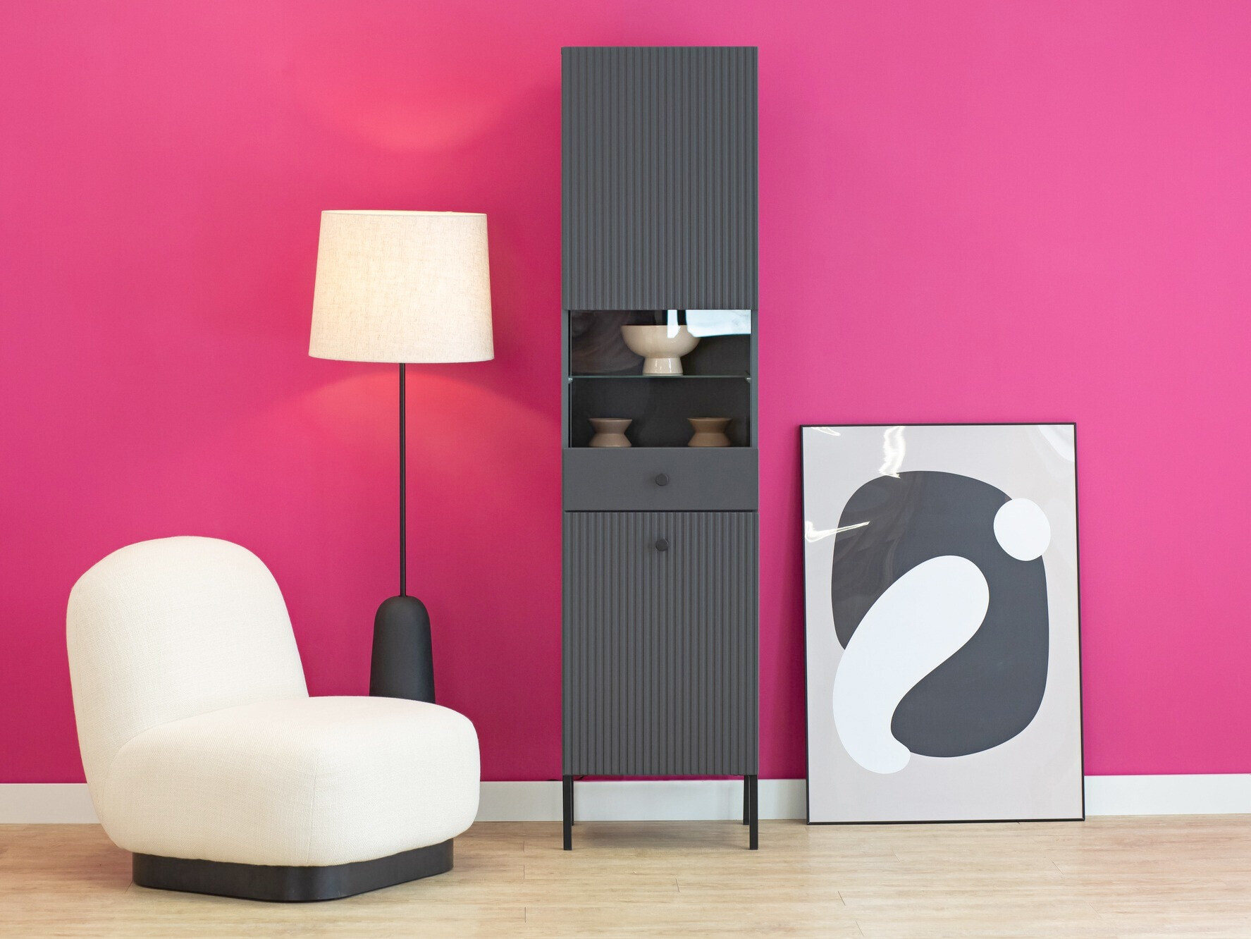 Bookcase Etliva 107 (Anthracite)