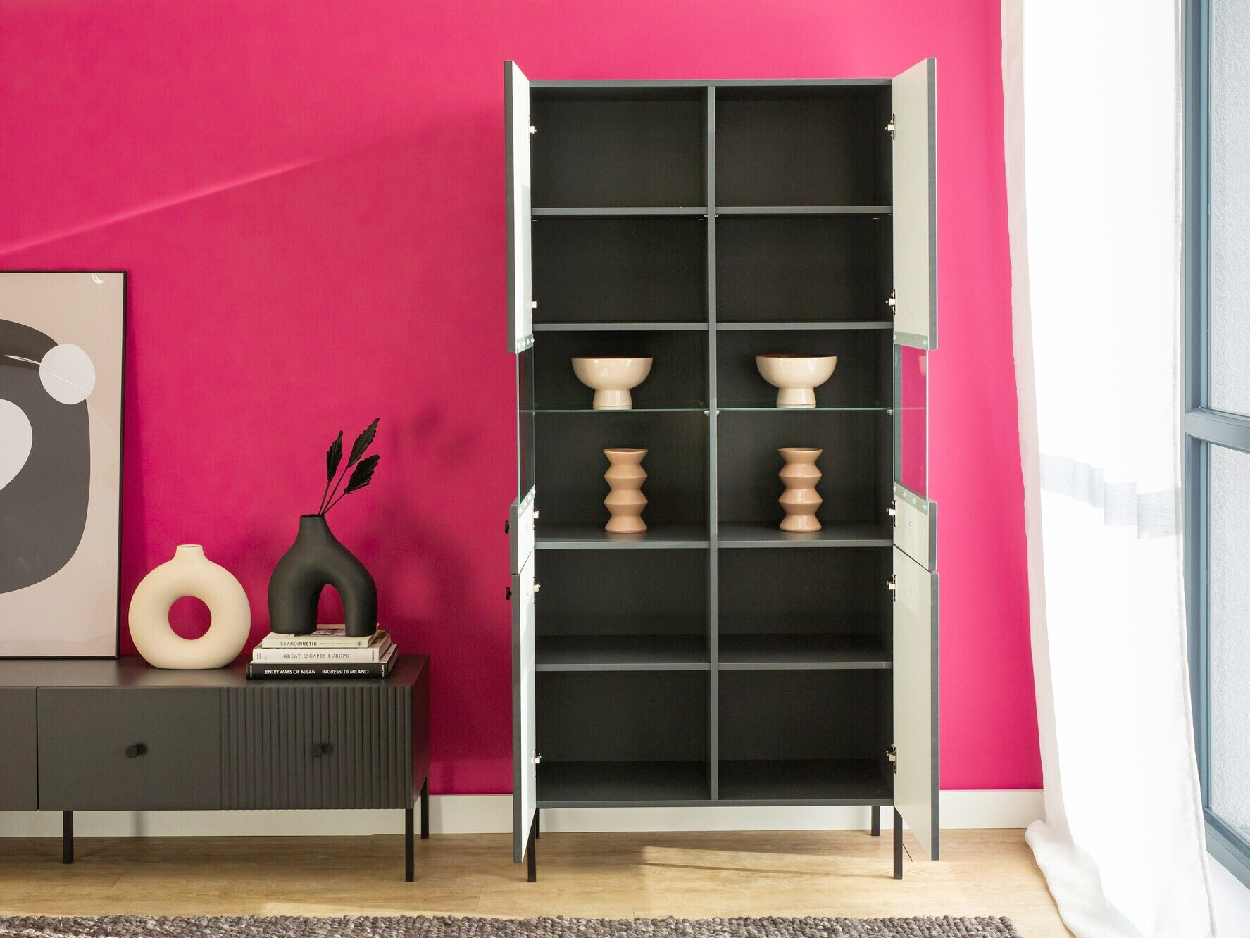 Bookcase Etliva 108 (Anthracite)