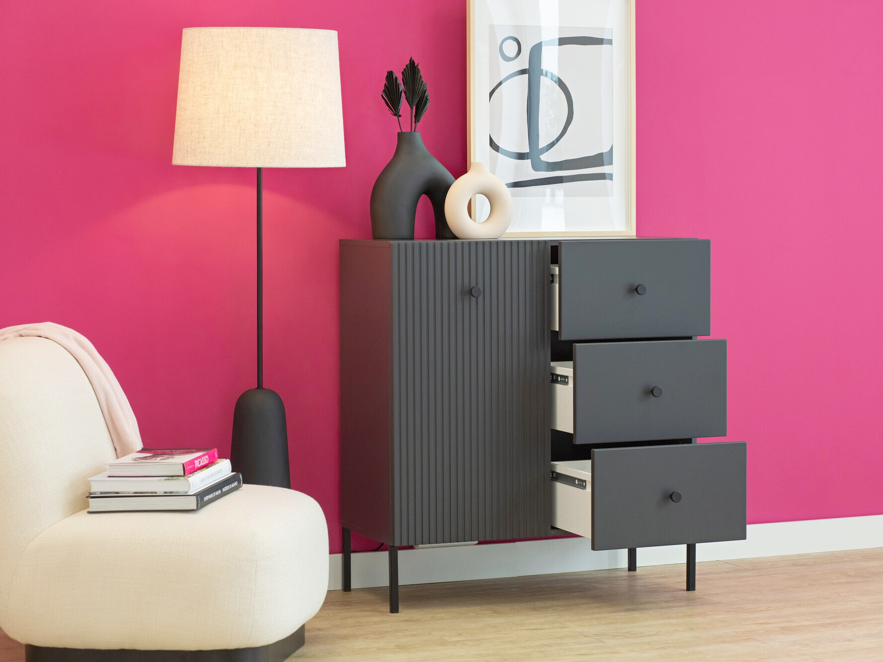 Chest of drawers Etliva 100 (Anthracite)