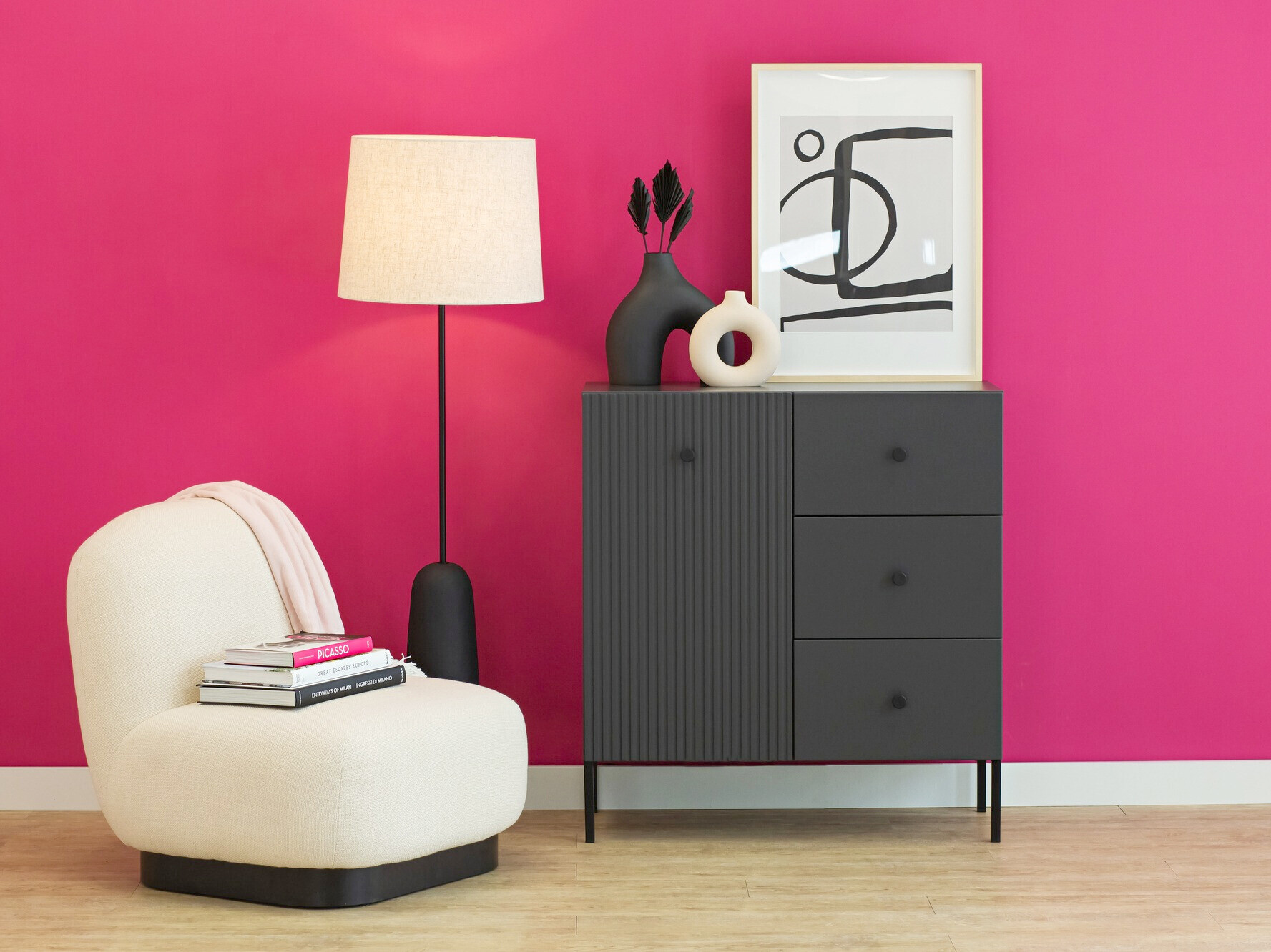 Chest of drawers Etliva 100 (Anthracite)