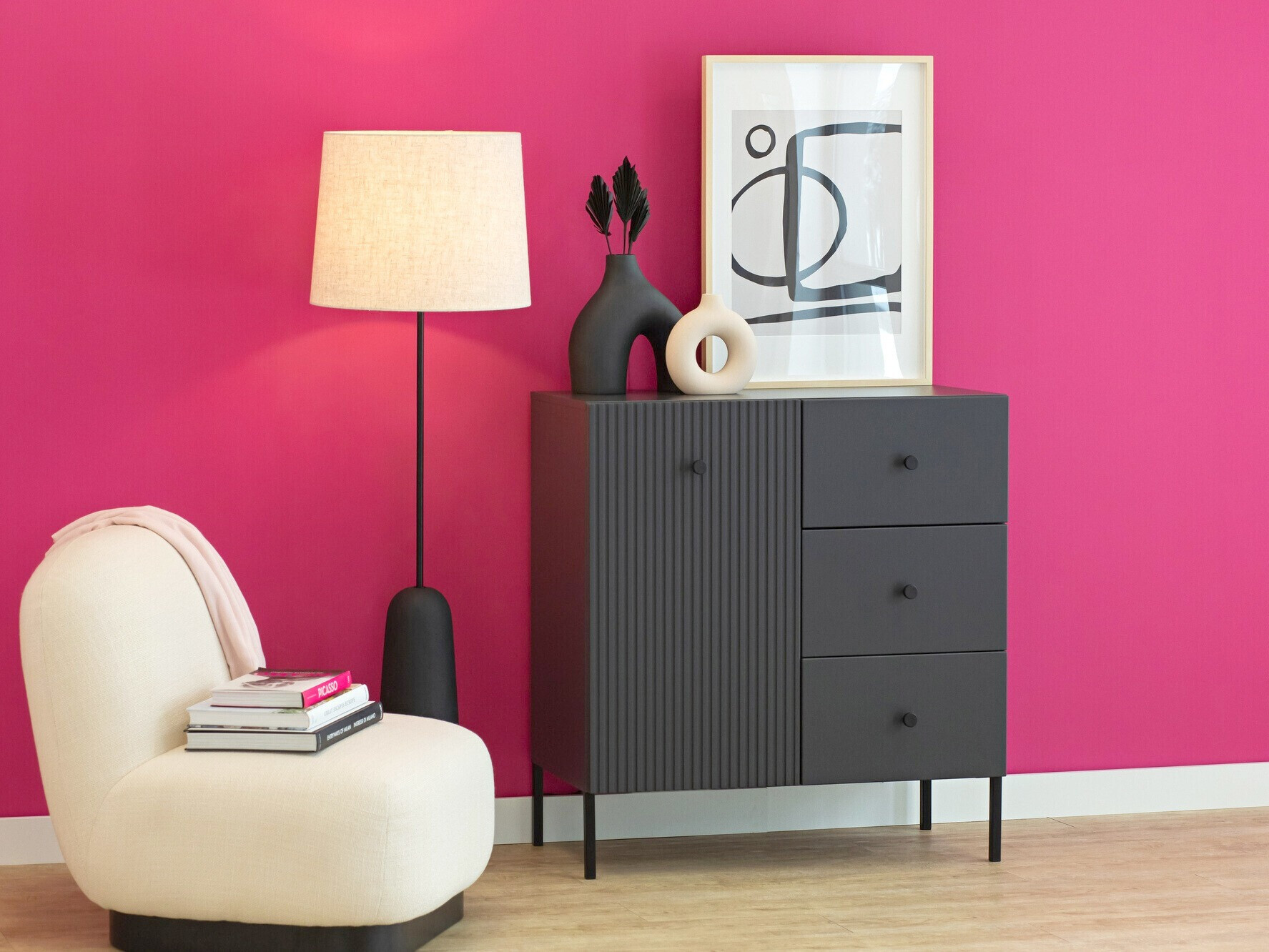 Chest of drawers Etliva 100 (Anthracite)