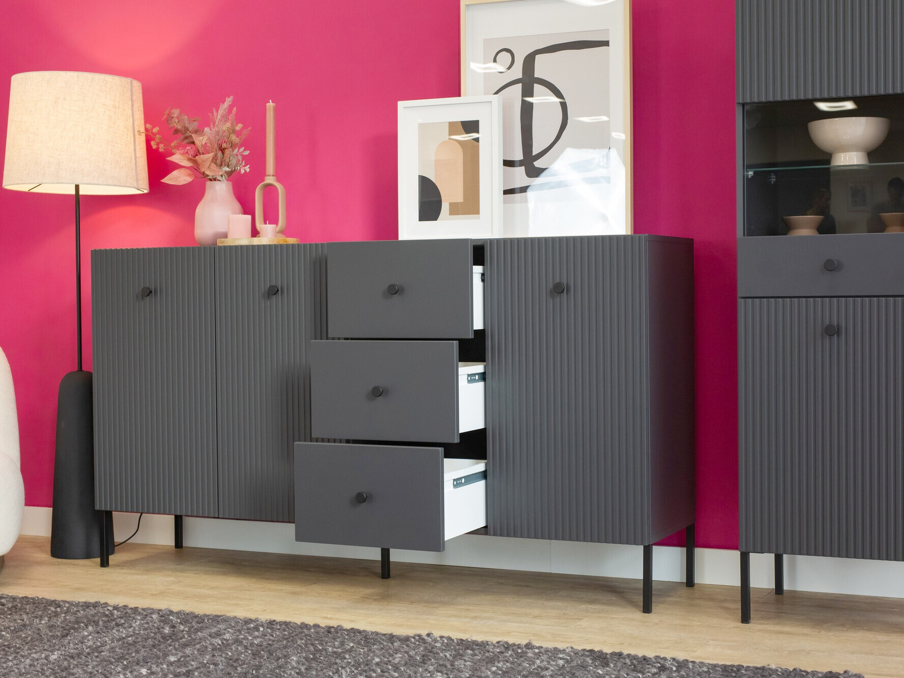 Chest of drawers Etliva 102 (Anthracite)