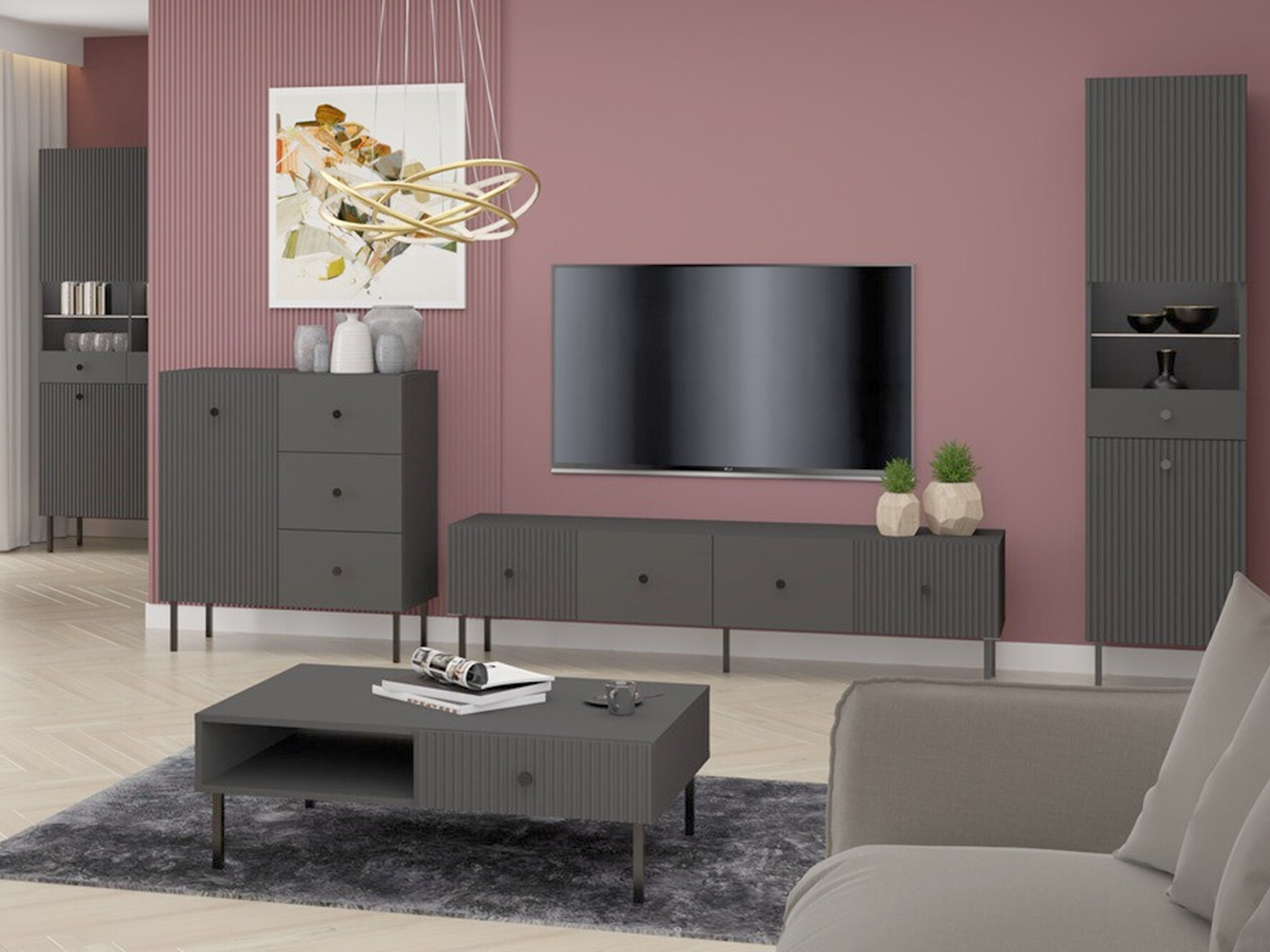 TV stand Etliva 105 (Anthracite)