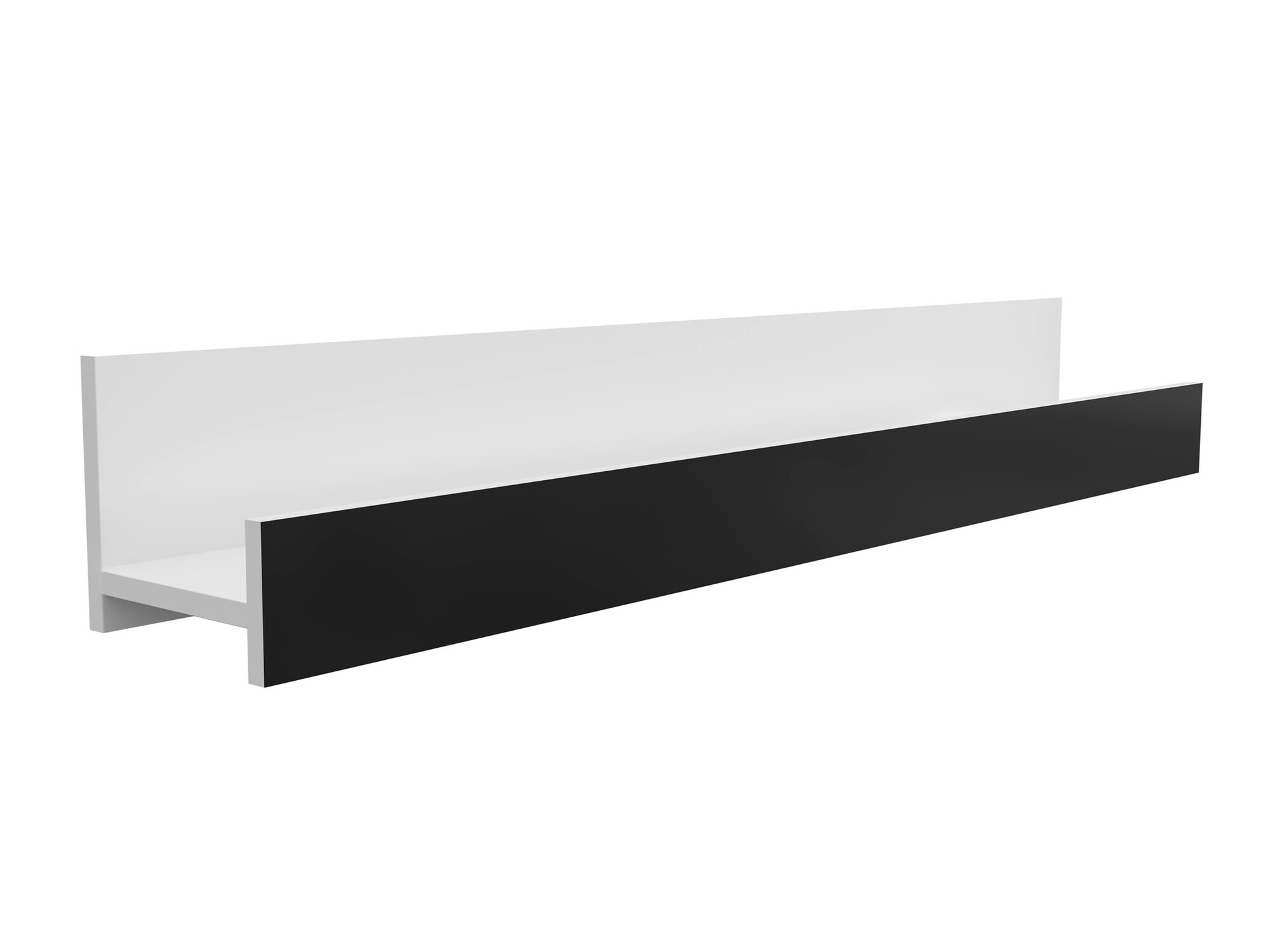Wall shelf Florem (White + Glossy white + Glossy black)