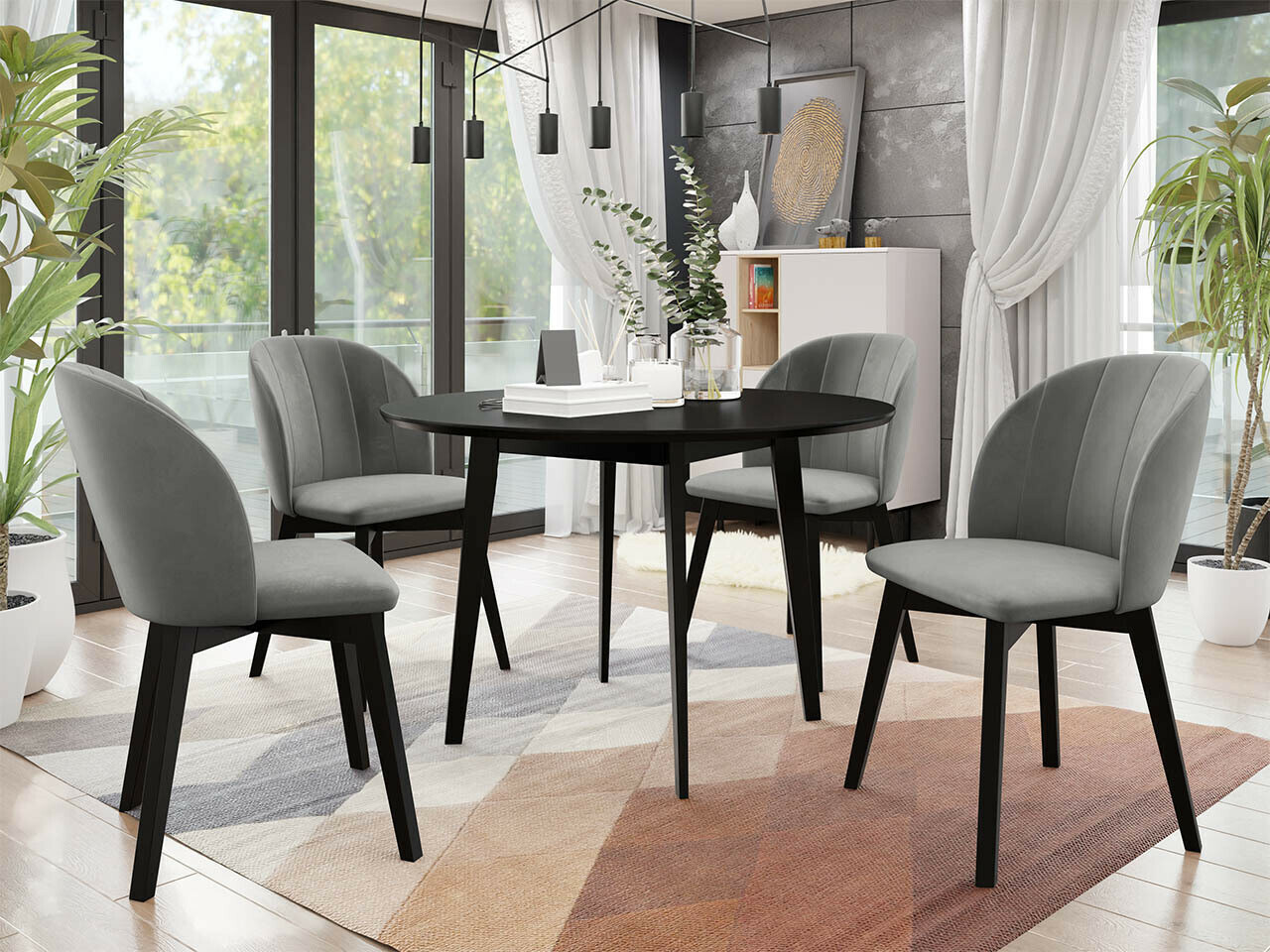 Dining set Racine 136 (Black)