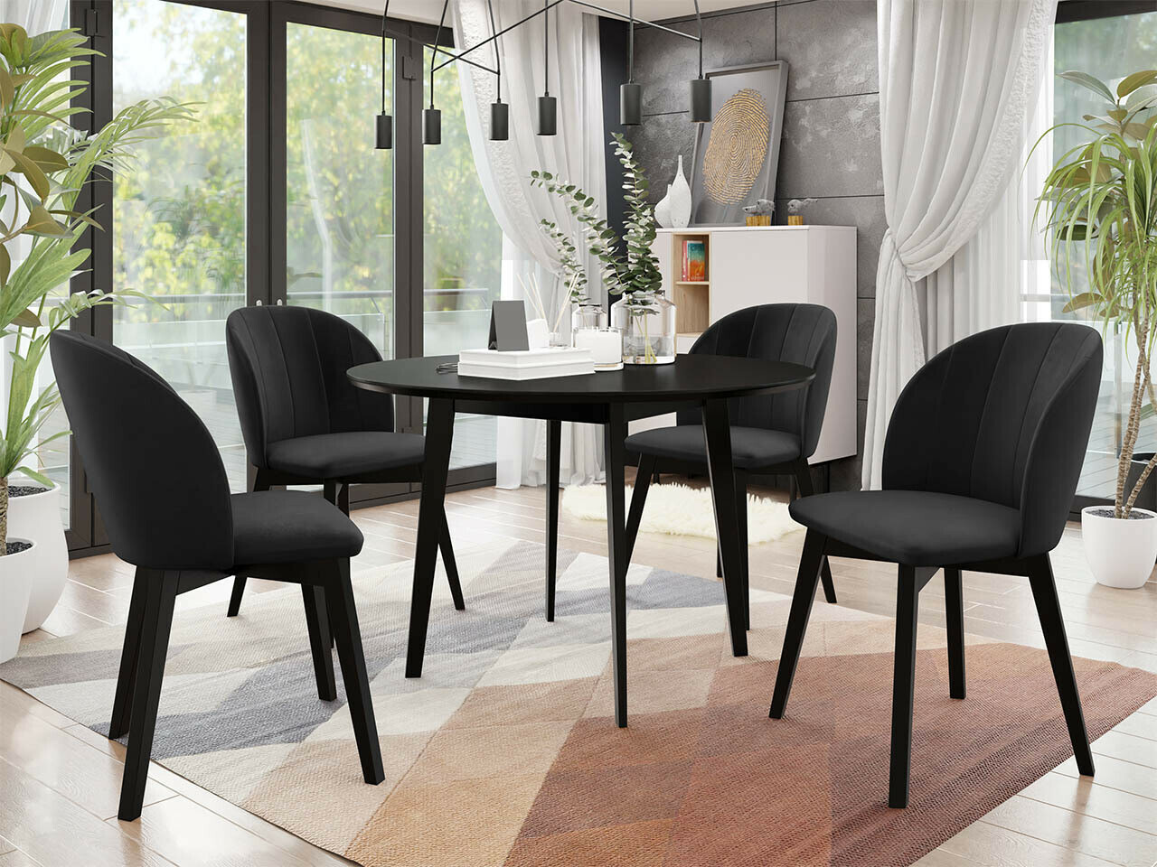Dining set Racine 136 (Black)