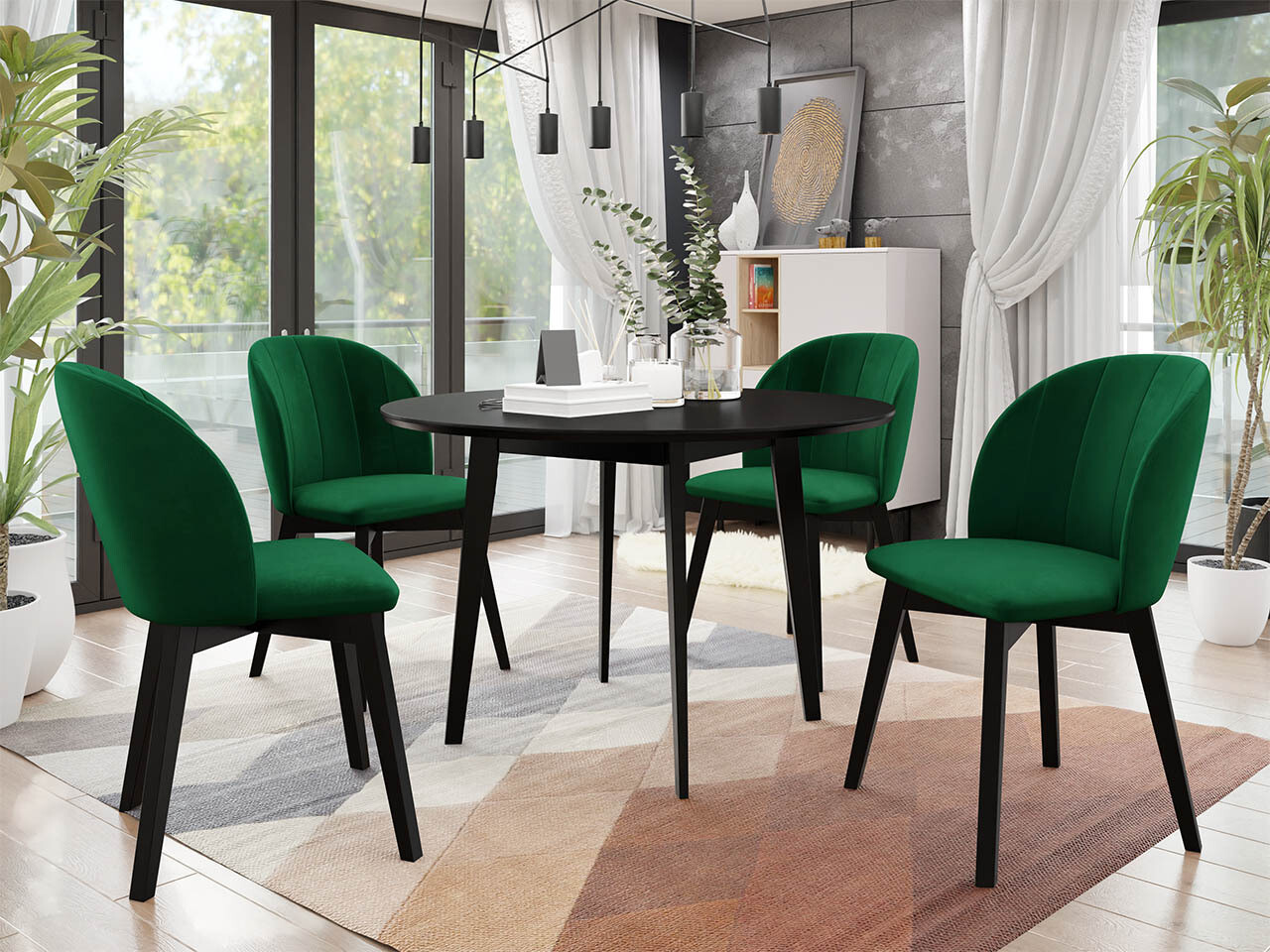 Dining set Racine 136 (Black)