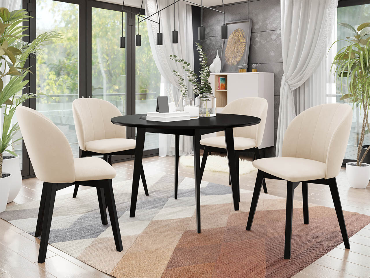 Dining set Racine 136 (Black)