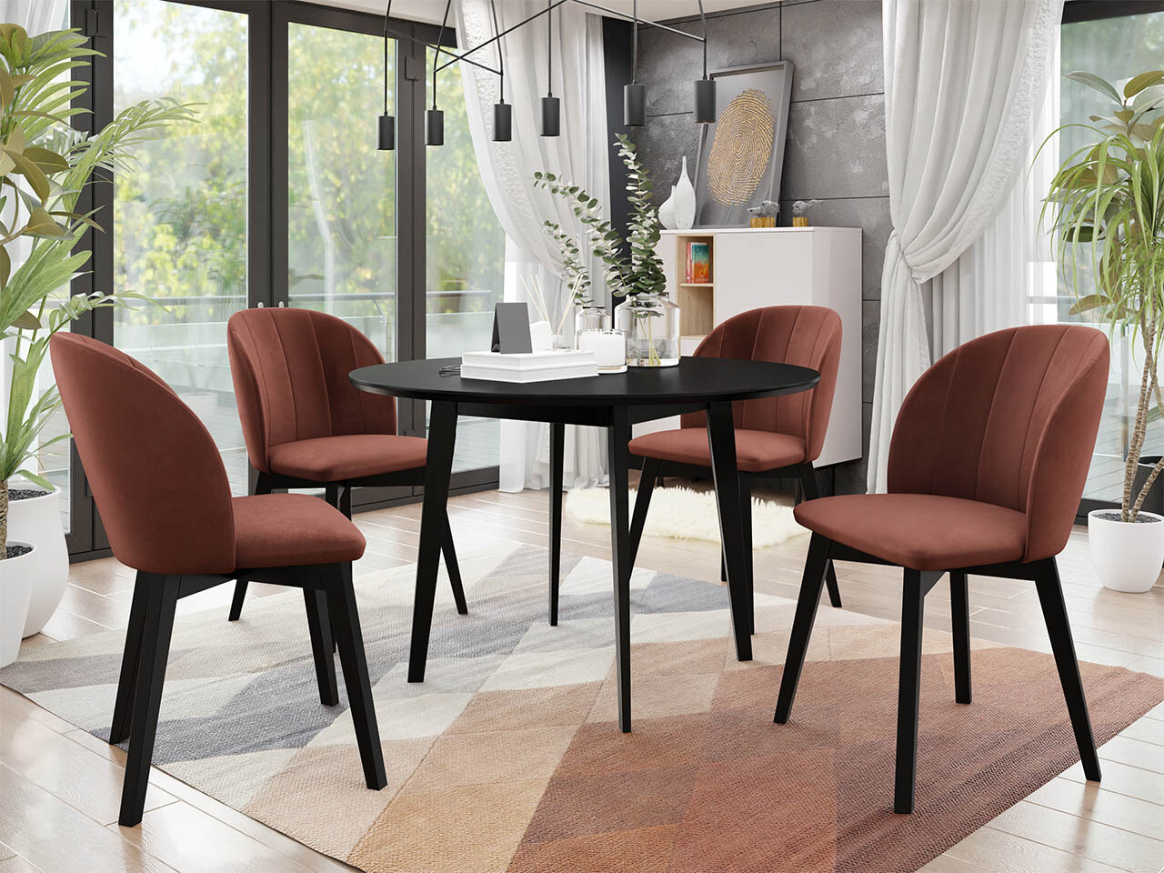 Dining set Racine 136 (Black)