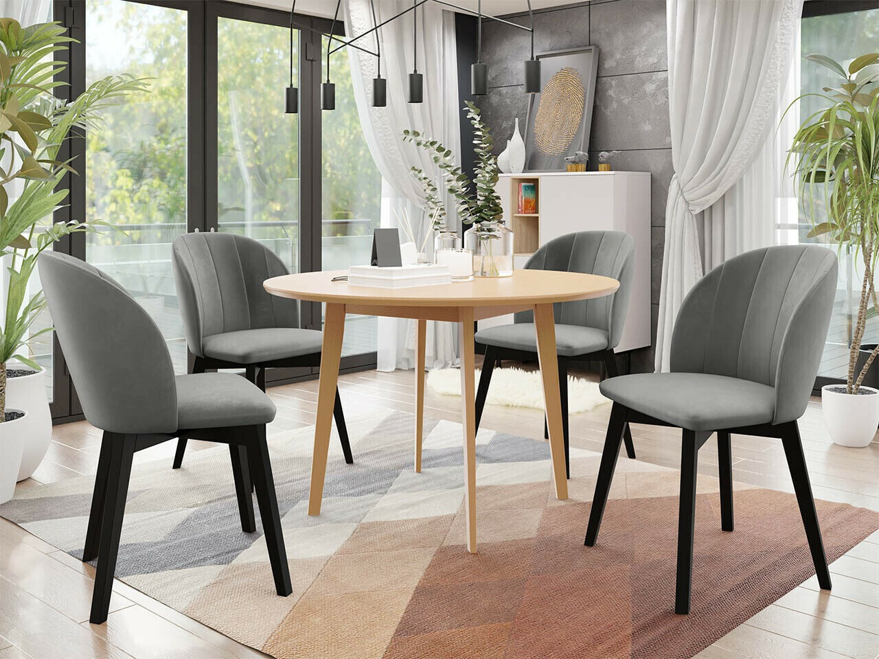 Dining set Racine 136 (Brown)