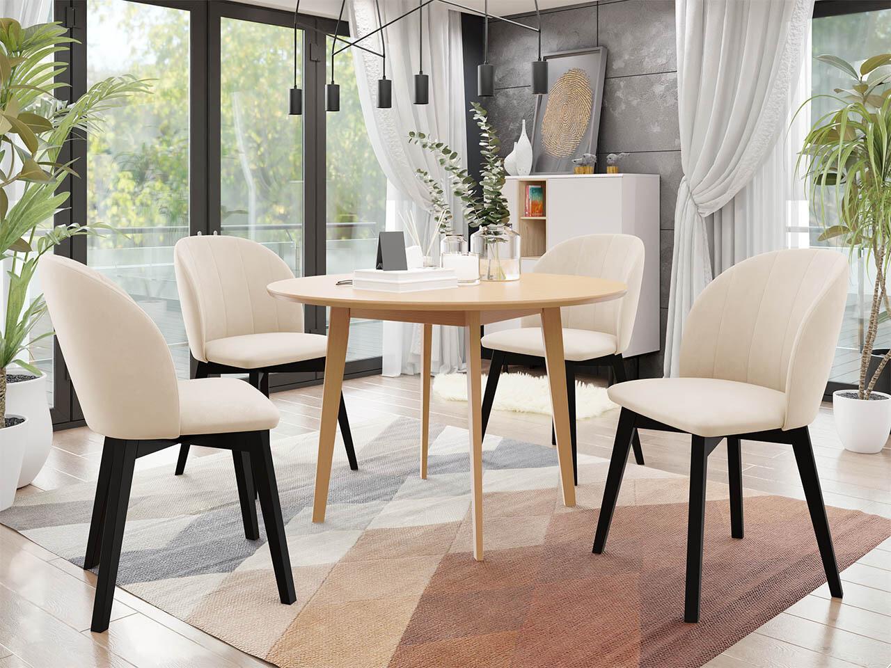 Dining set Racine 136 (Brown)