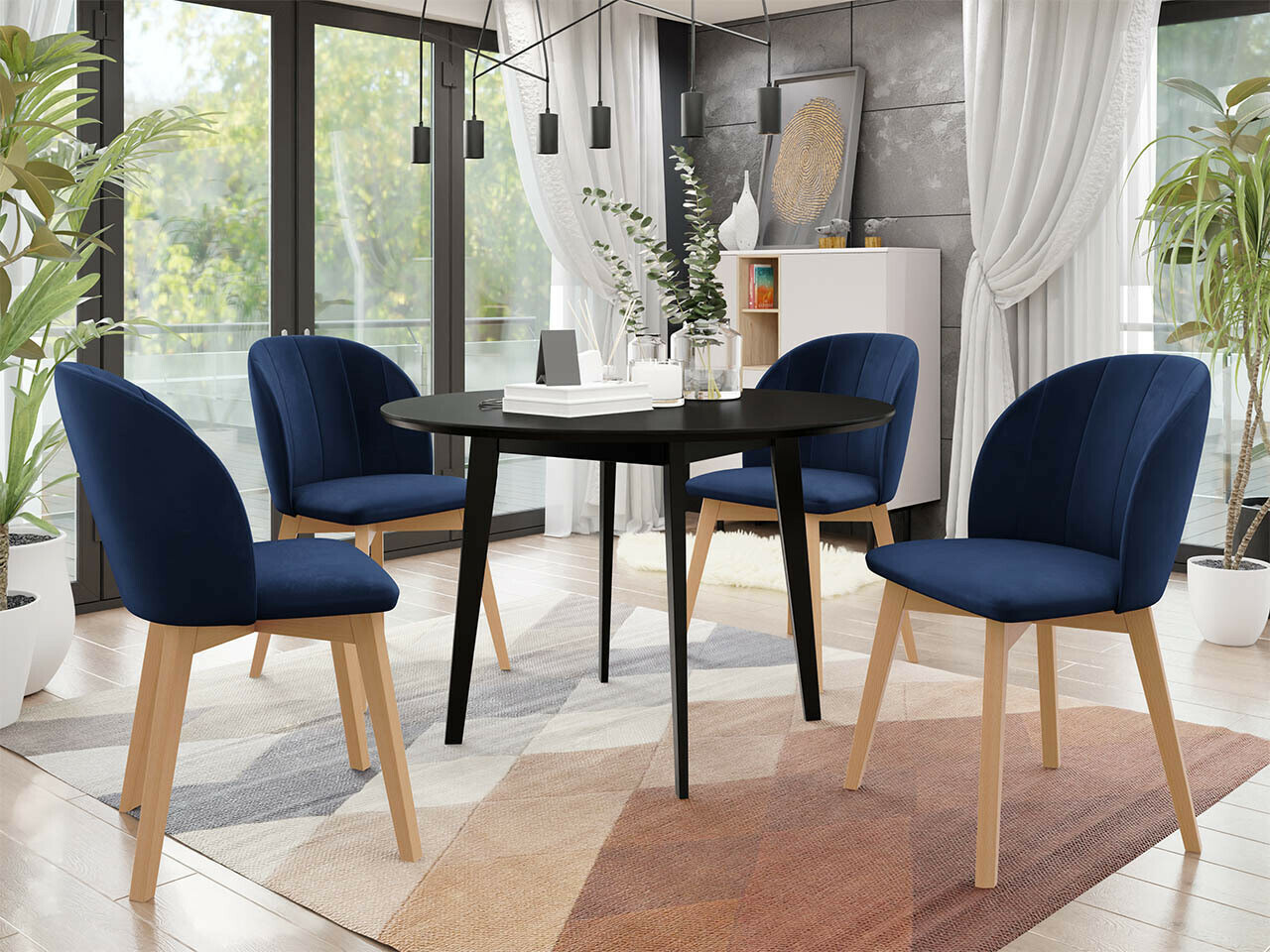 Dining set Racine 136 (Black)