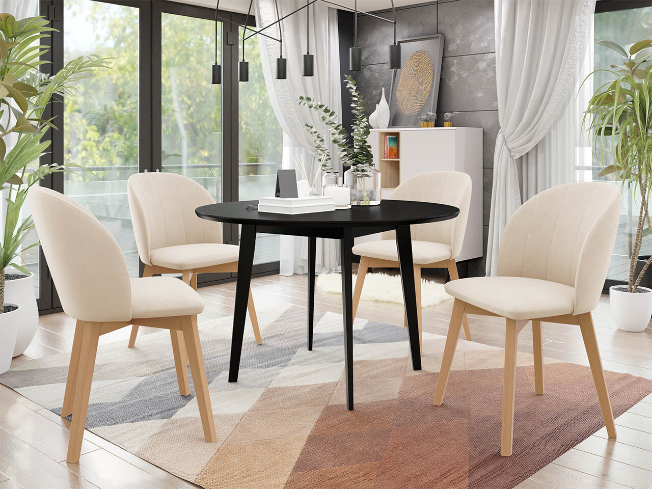 Dining set Racine 136 (Black)