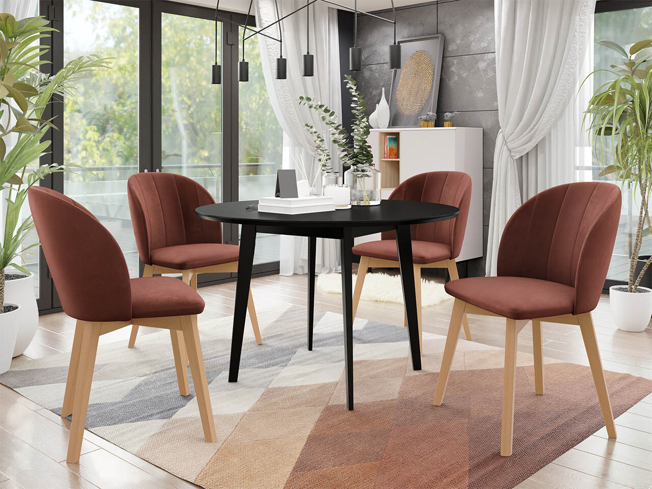 Dining set Racine 136 (Black)