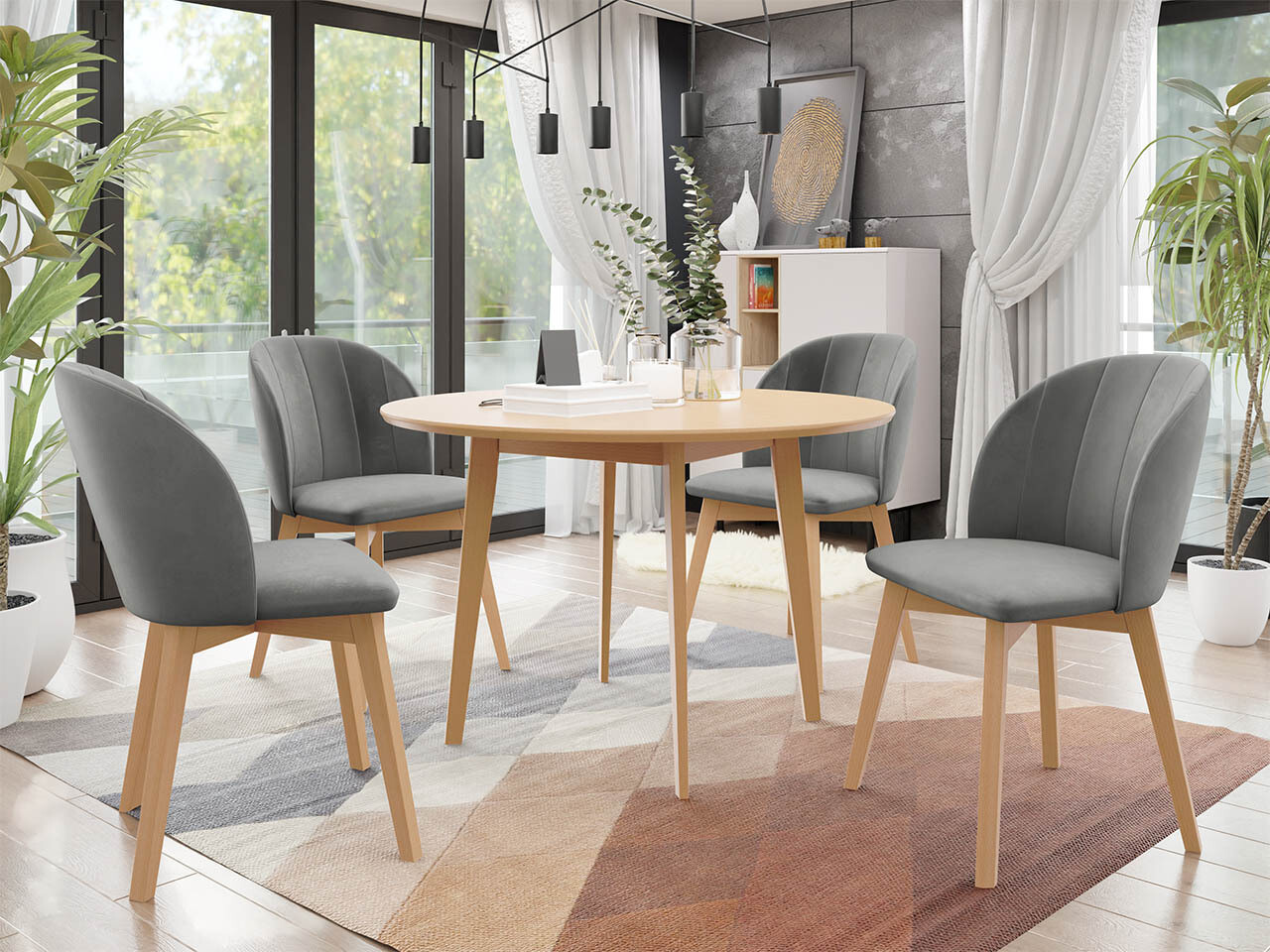 Dining set Racine 136 (Brown)