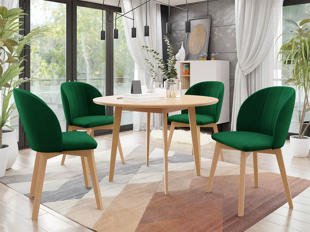 Dining set Racine 136 (Brown)
