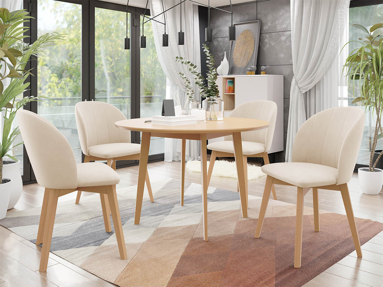 Dining set Racine 136 (Brown)