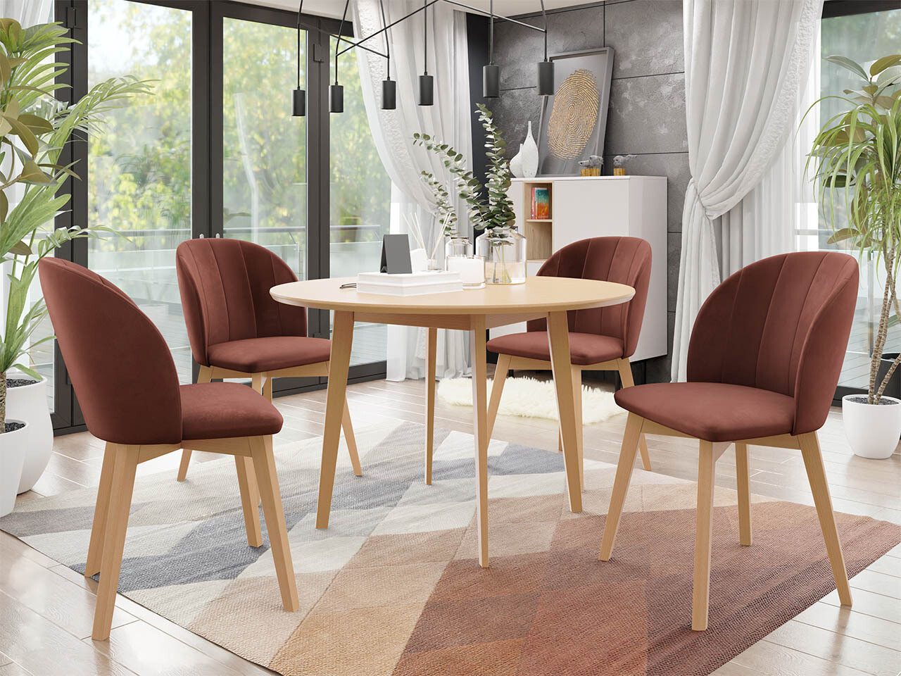 Dining set Racine 136 (Brown)