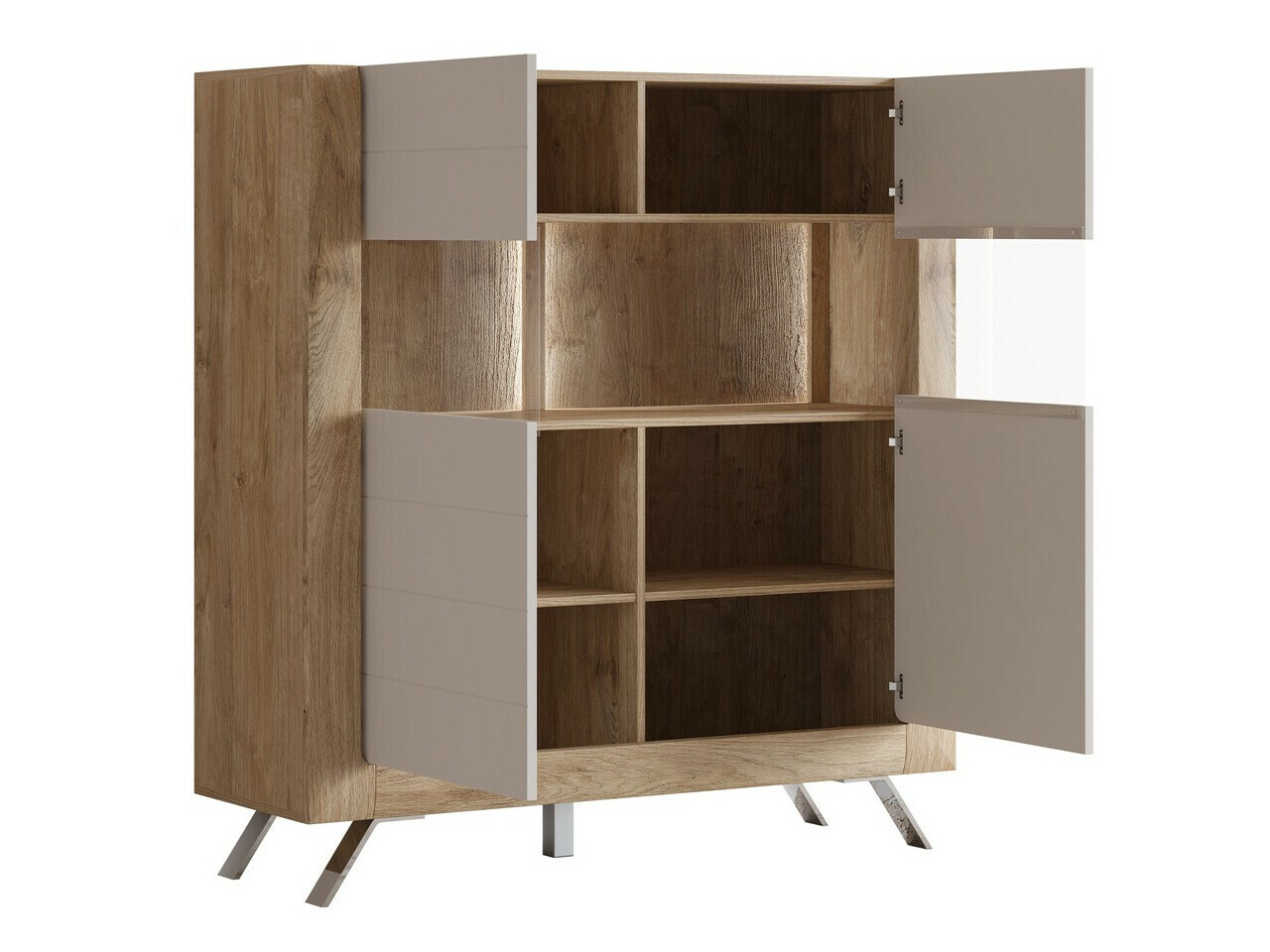 Bookcase Sovera 106 (Golden oak + Cashmere)