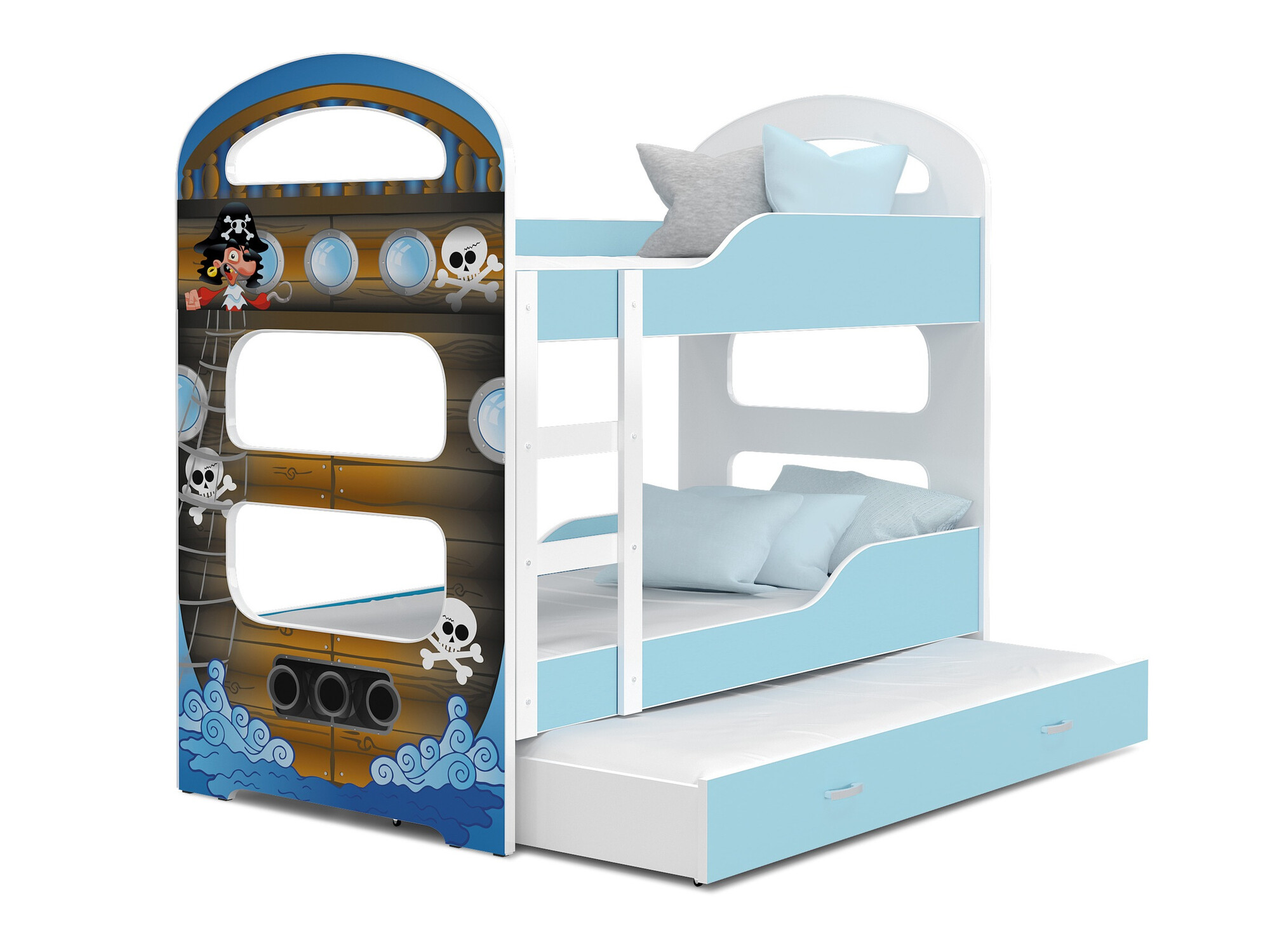 Bunk bed Aurora 116 (White + Blue)