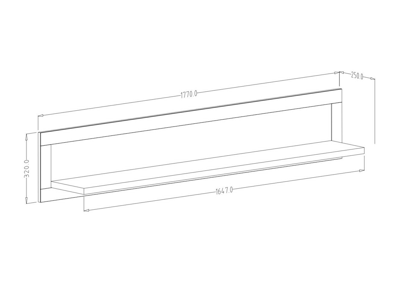 Wall shelf Tolnue 100 (Dark green)