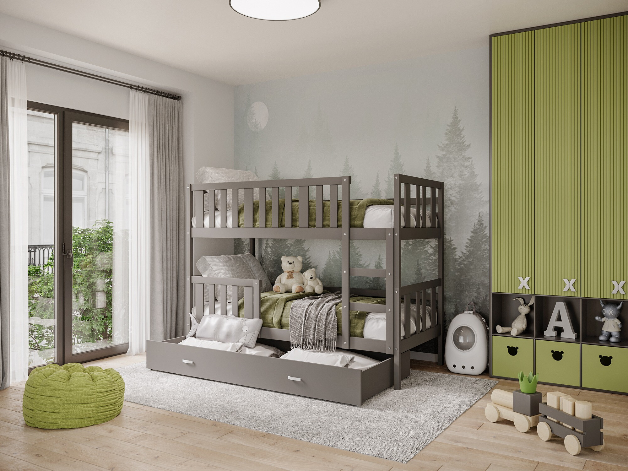 Bunk bed Aurora 147 (Grey)