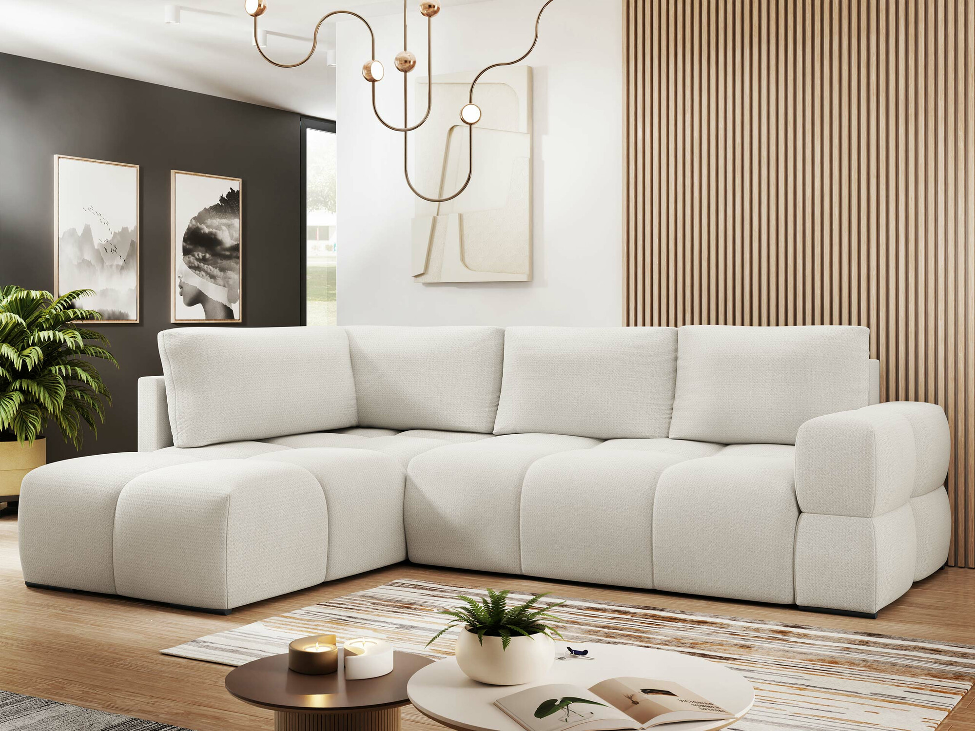Corner sofa Lincoln 198 (Artico Pearl)