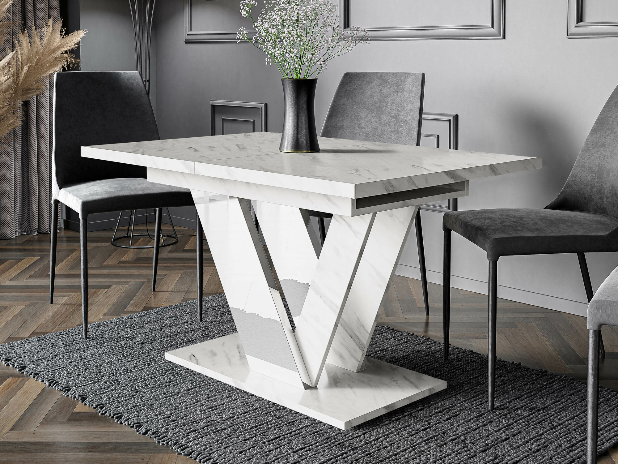 Table Violium (White marble)