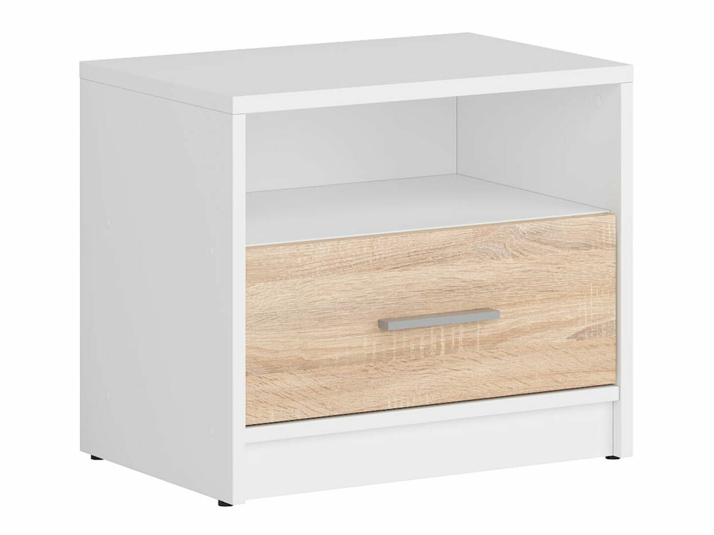 Bedside table Novsore 102 (White + Sonoma oak)