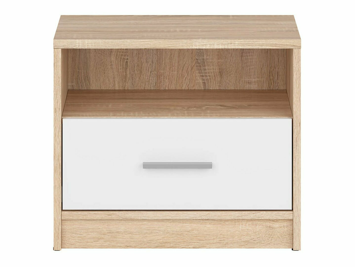 Bedside table Novsore 102 (White + Sonoma oak)