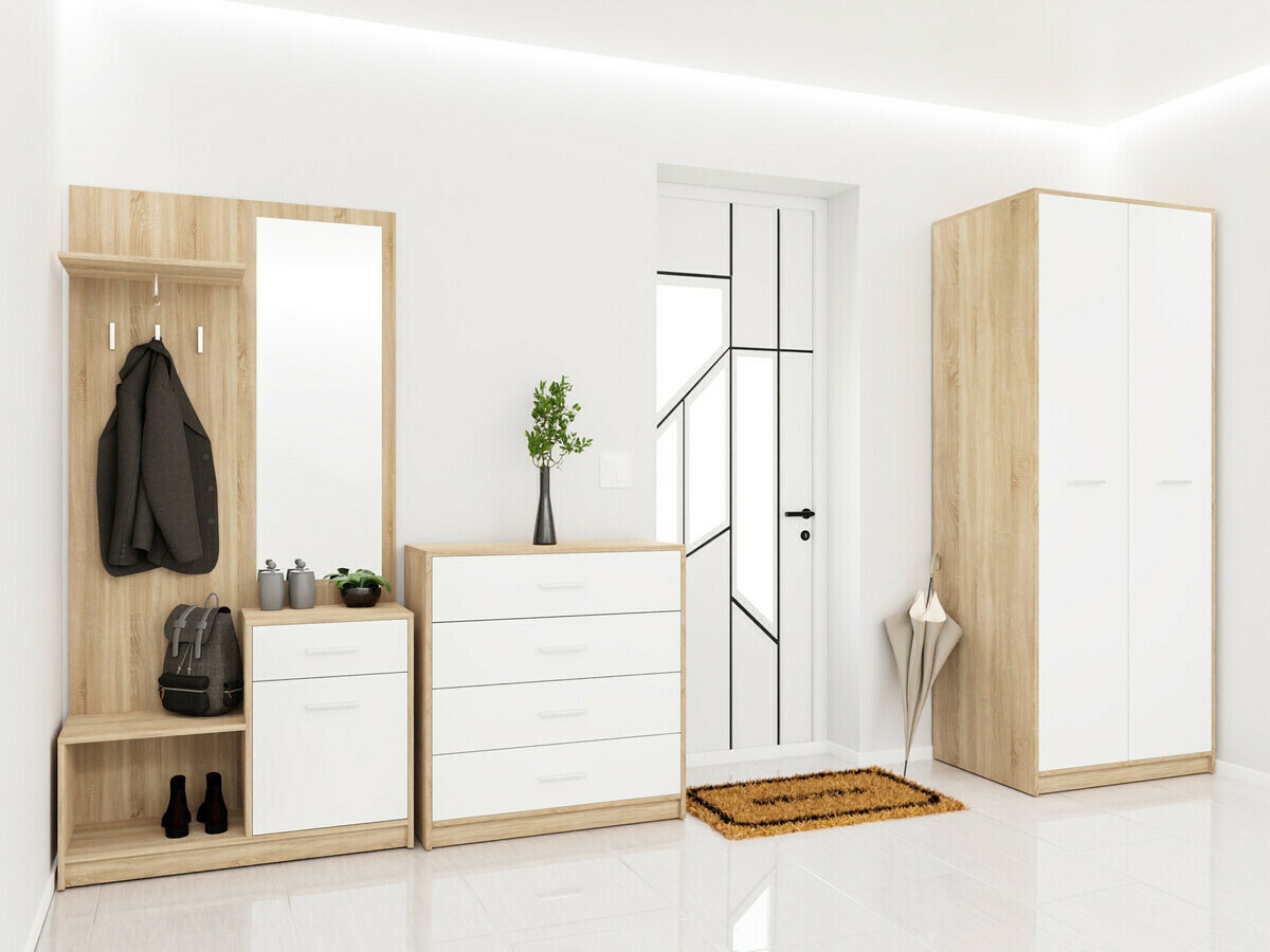 Wardrobe Novsore 120 (Sonoma oak + White)