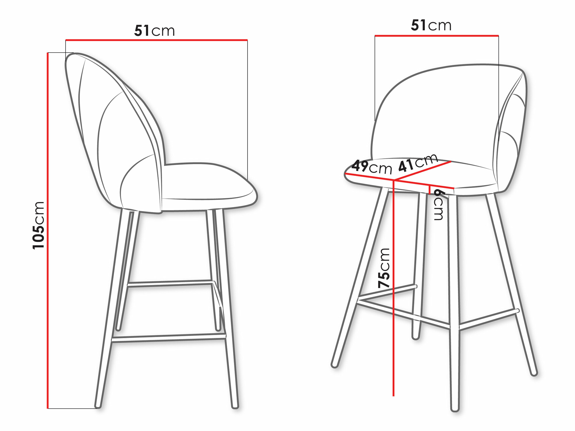 Bar stool Sparks 204 (Royal Velvet 17)