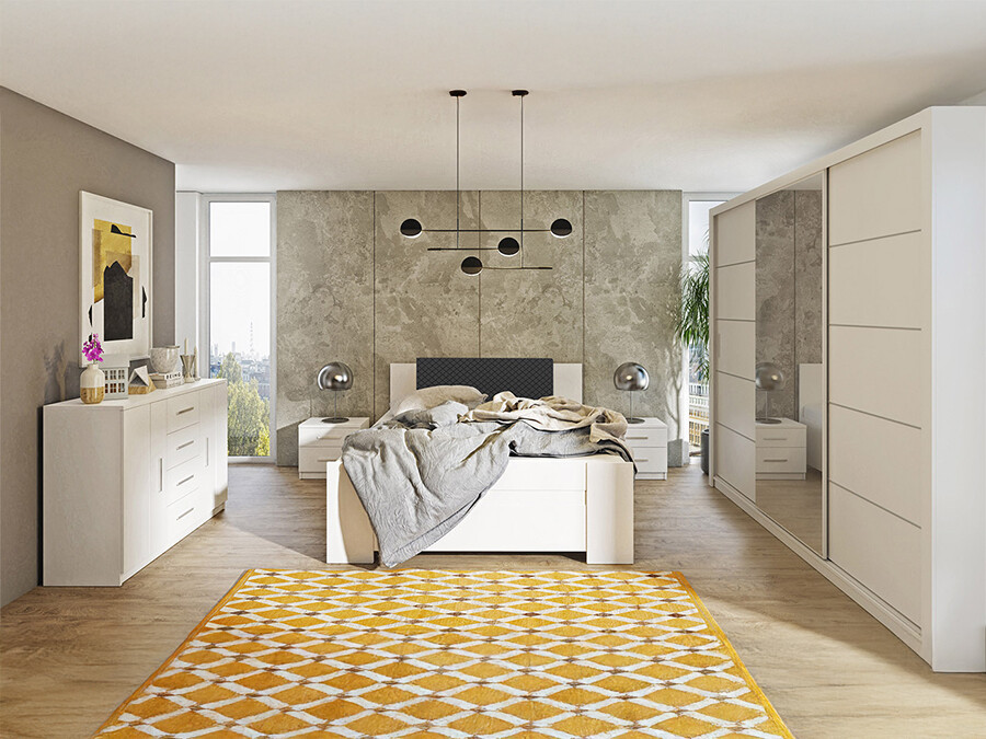 Bedroom set Catromi 116 (White + Soft Pik 011)