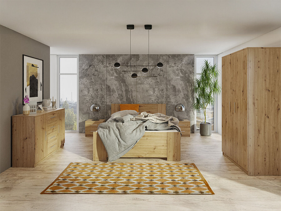 Bedroom set Catromi 123 (Artisan oak)