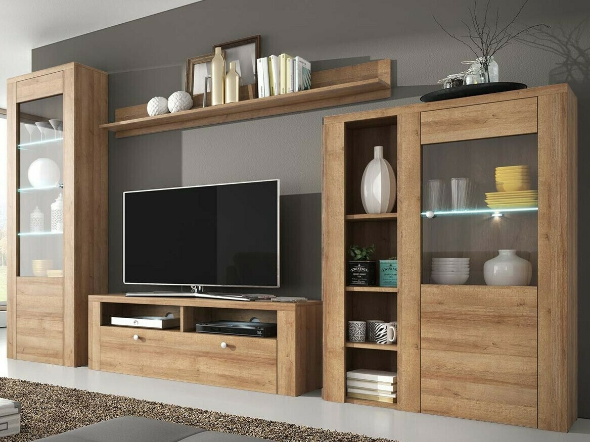 Bookcase Salelbo 102 (Riviera oak)