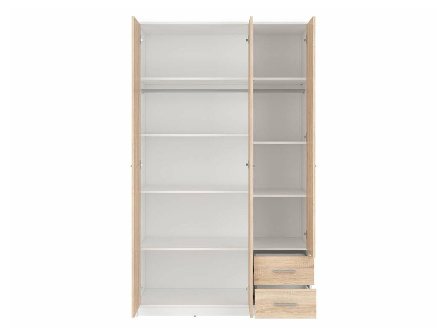 Wardrobe Novsore 134 (White + Sonoma oak)