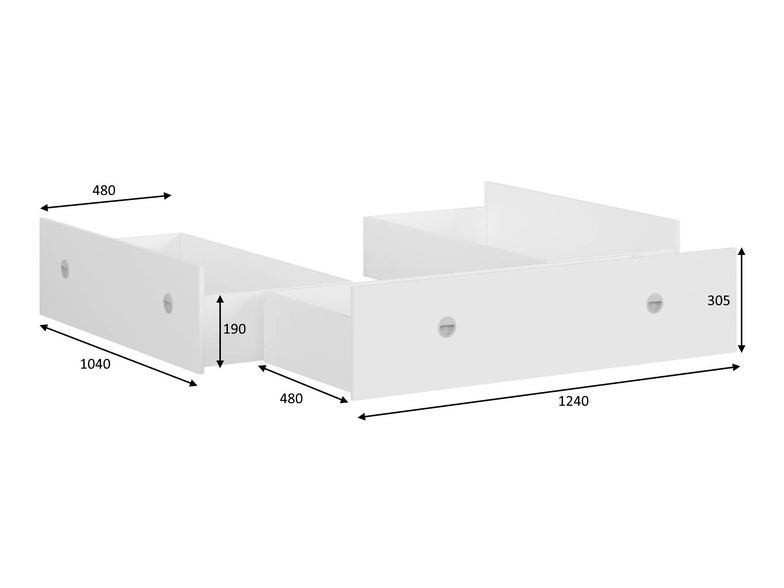 Storage Novsore 131 (White) (3 pcs.)