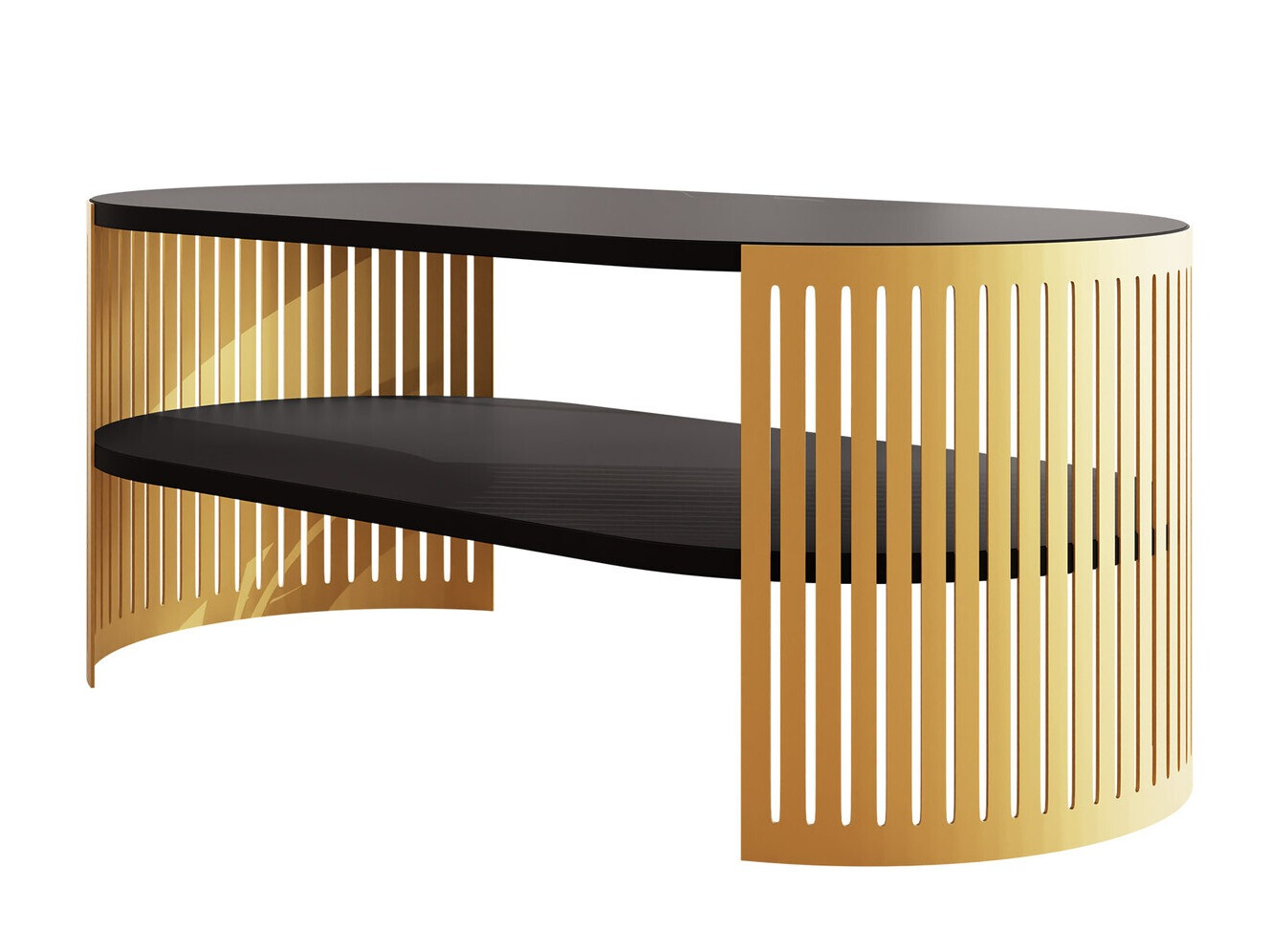 Coffee table Civer IV (Golden + Black)