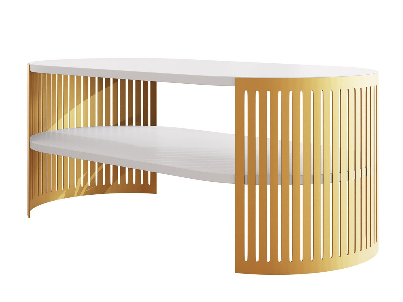 Coffee table Civer IV (Golden + White)