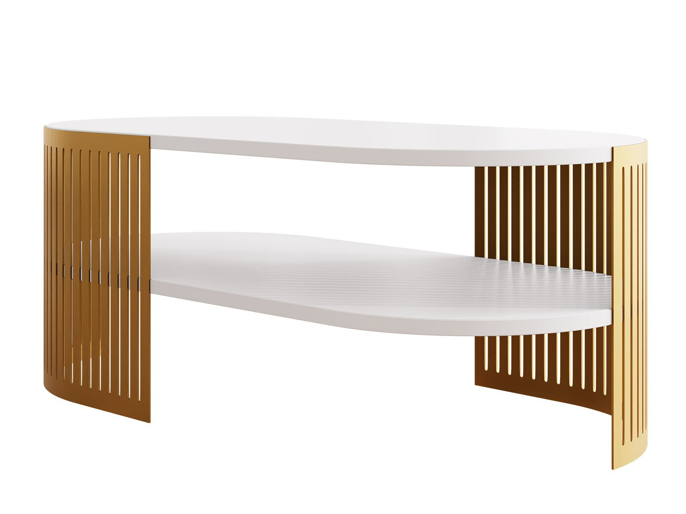 Coffee table Civer VII (Golden + White)