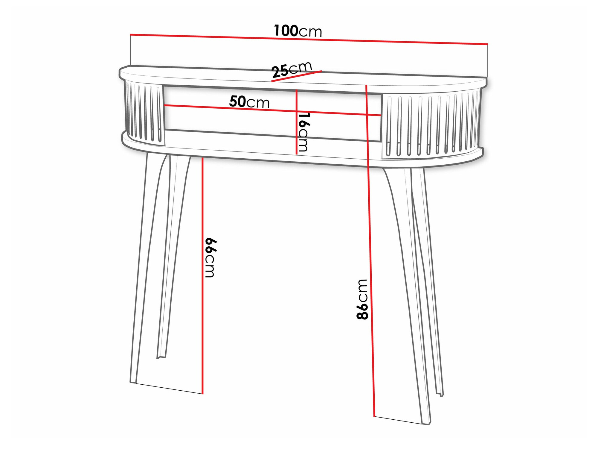 Console table Vitum (Black)