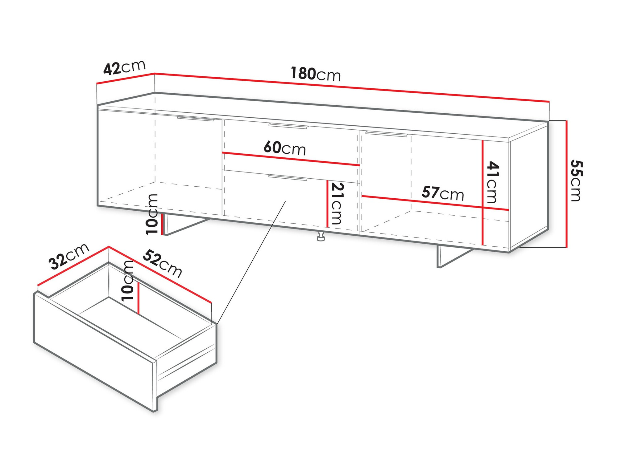 TV stand Flotei 106