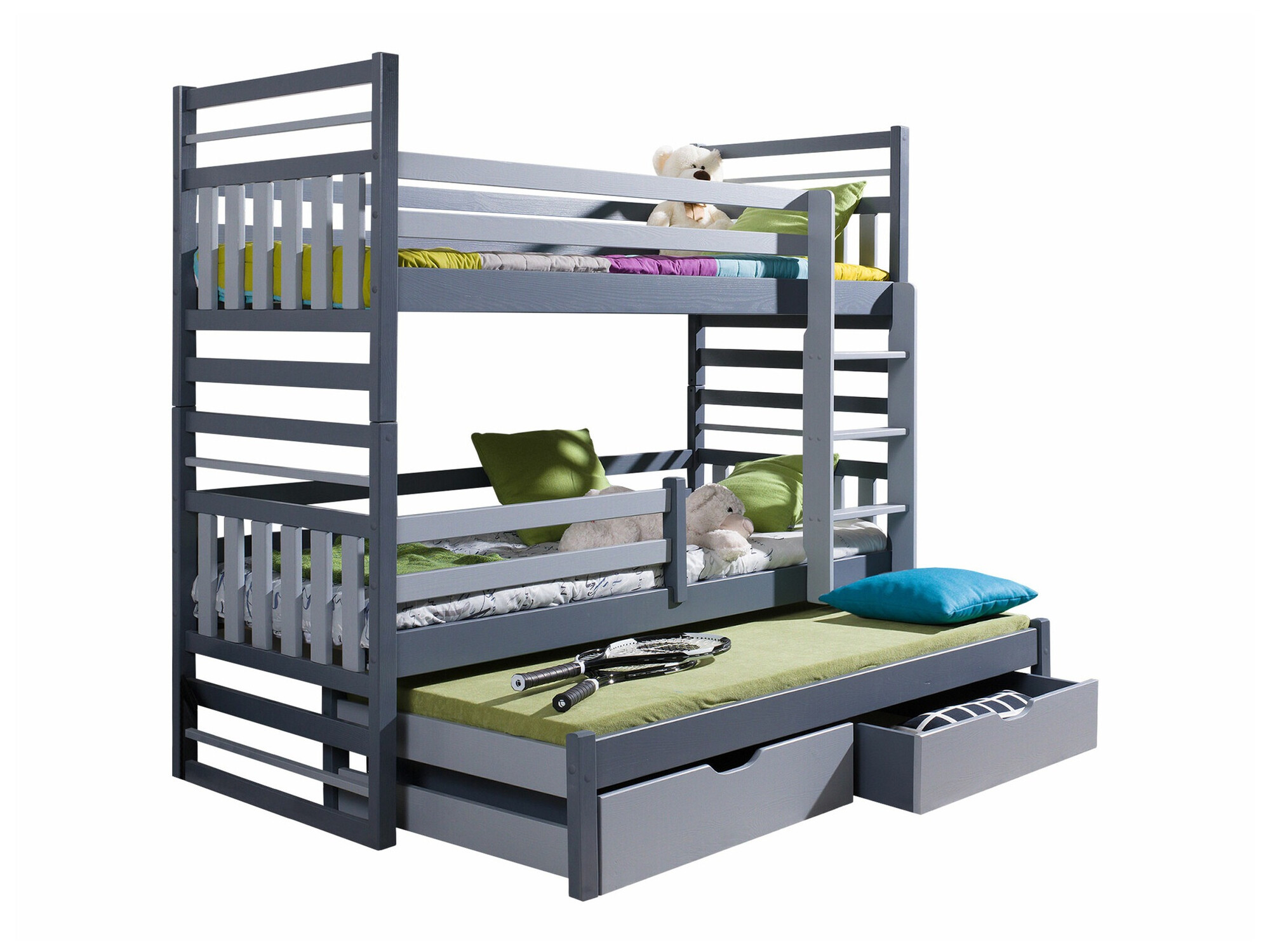 Bunk bed Henderson 124 (Graphite + Grey)