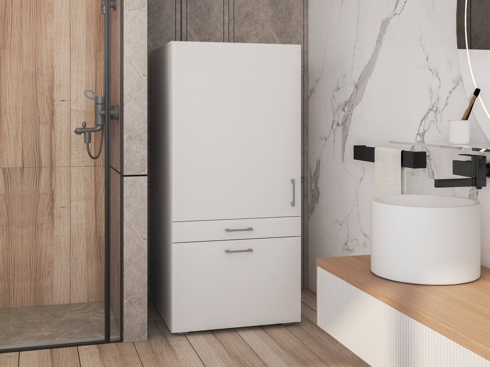 Standing bathroom cabinet Novdele 101