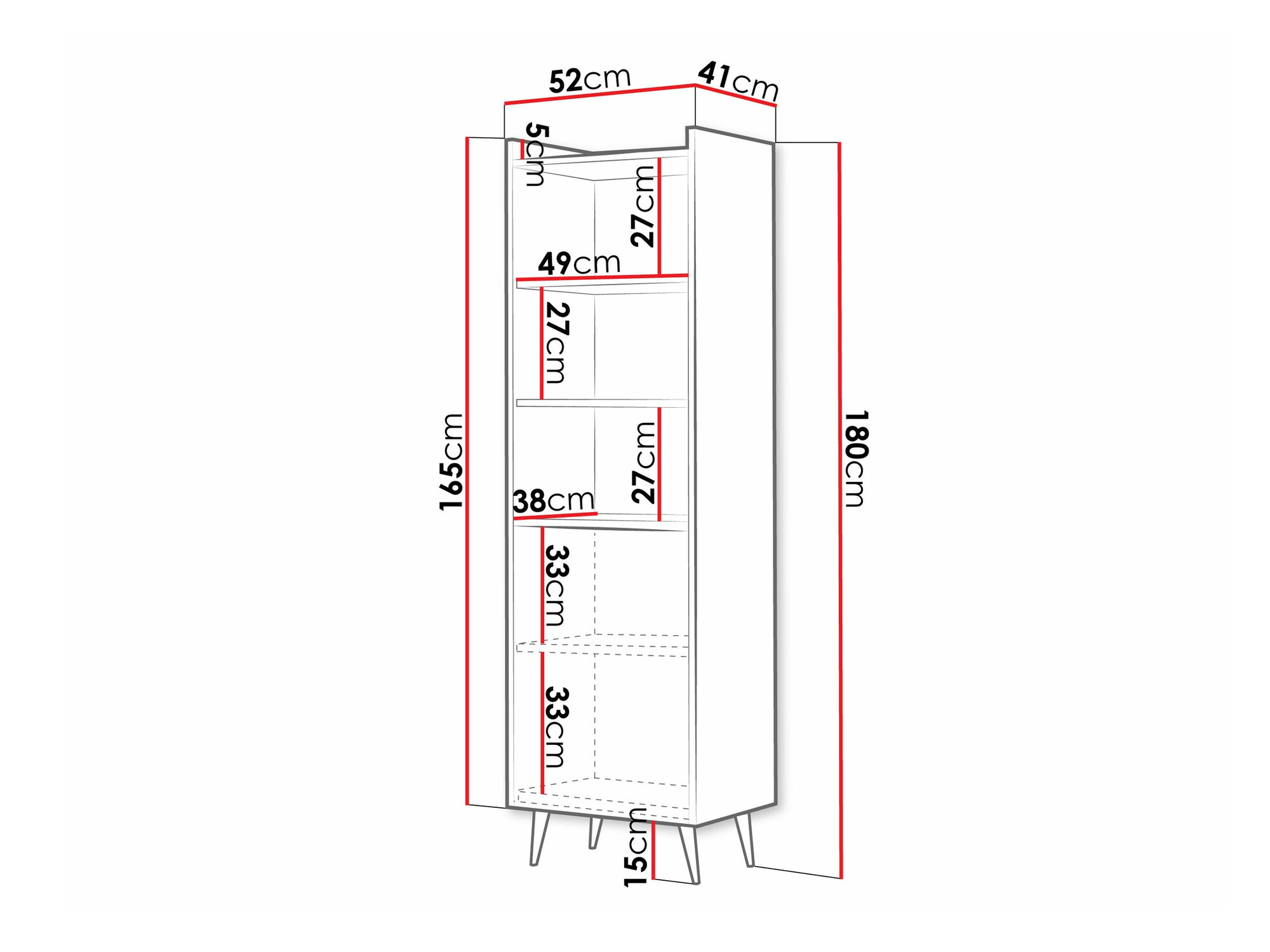 Bookcase Mirfivu 100
