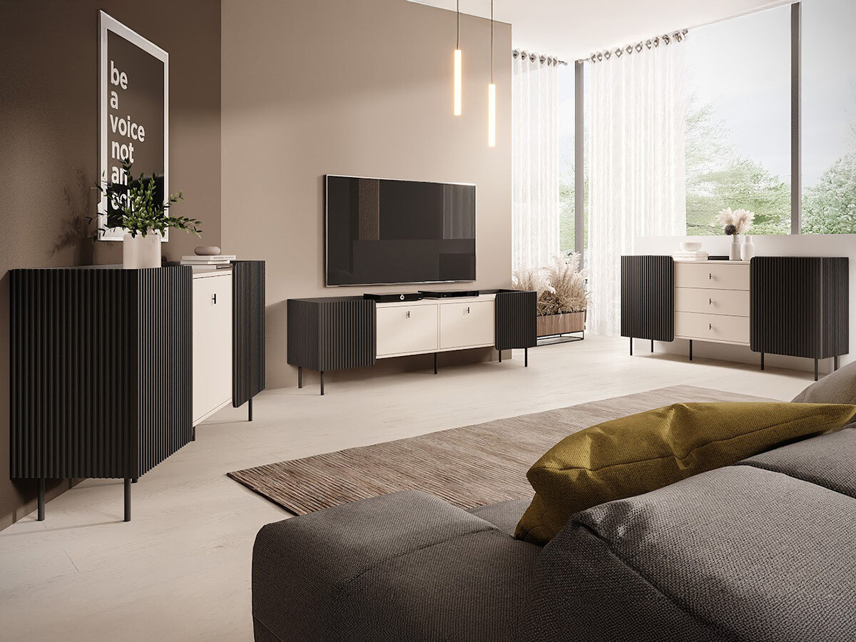 Sideboard Mansfield 101 (Black + Cashmere)