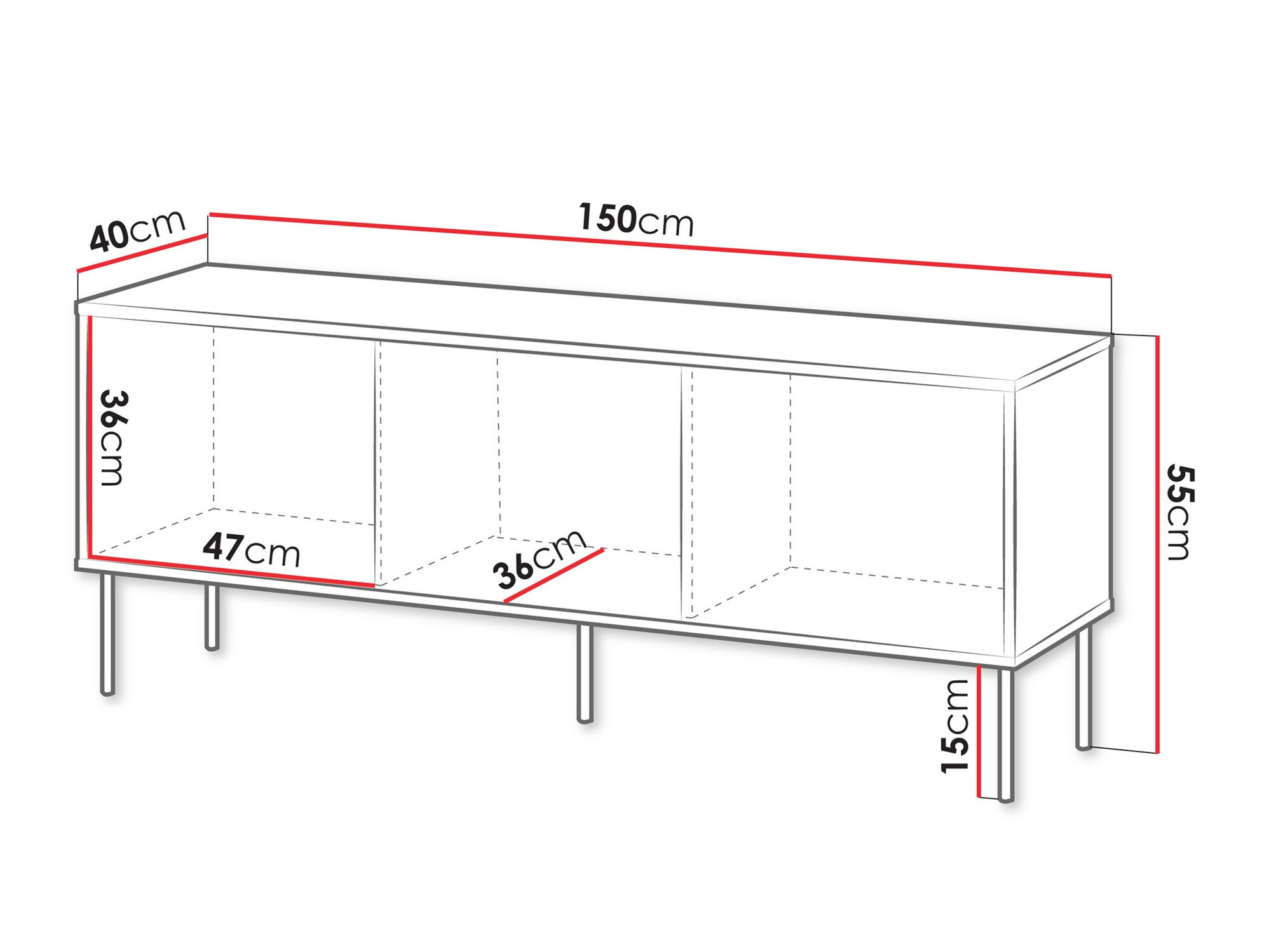 TV stand Tolete 104 (Green)