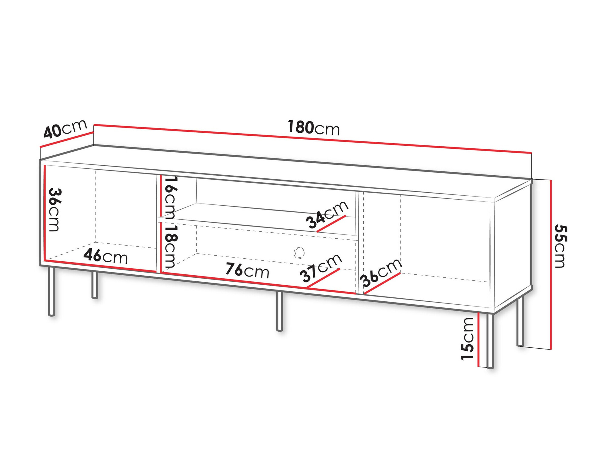 TV stand Tolete 105 (Green)