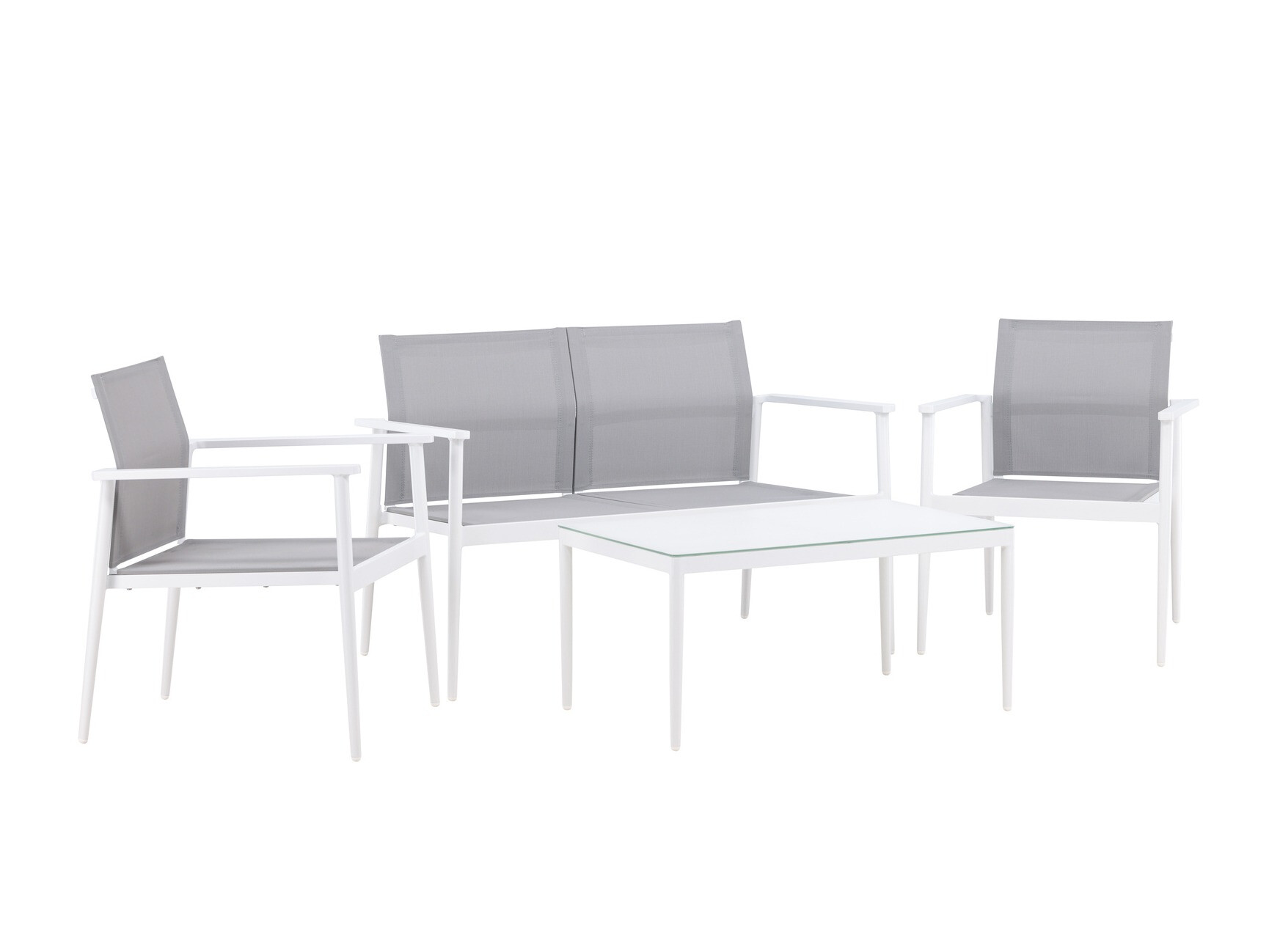 Outdoor furniture set Dallas 4632 (White + Grey)